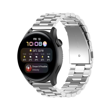 Stalen schakelband - Zilver - Samsung Galaxy Watch - 46mm / Samsung Gear S3