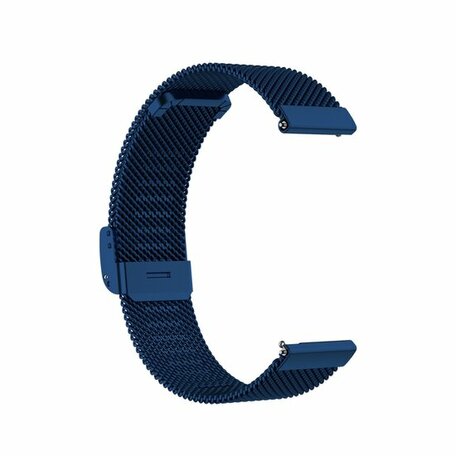 Samsung Galaxy Watch - 46mm / Samsung Gear S3 - Milanese bandje met klemsluiting - Donkerblauw