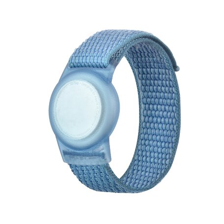 AirTag nylon loop bandje - S/M - Blauw - Geschikt voor kinderen