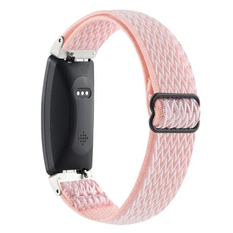 FitBit Inspire 2 Elastische solo loop nylon bandje - Roze