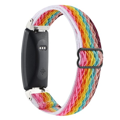 FitBit Inspire 2 Elastische solo loop nylon bandje - Multicolor