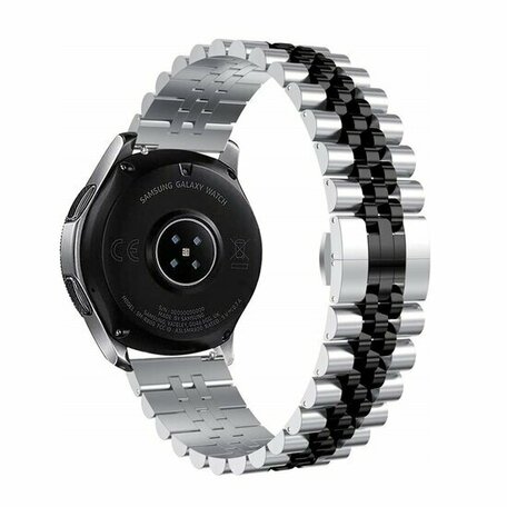 Stalen band - Zilver / zwart - Samsung Galaxy Watch 6 Classic - 47mm & 43mm