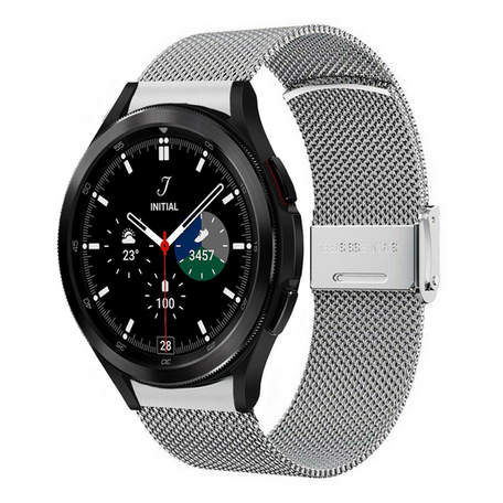 Samsung Galaxy Watch 4 Classic - 42mm & 46mm - Milanese bandje met klemsluiting - Zilver