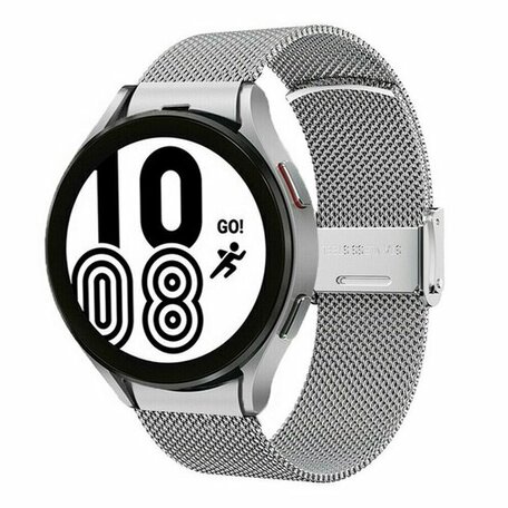 Samsung Galaxy Watch 4 - 40mm / 44mm - Milanese bandje met klemsluiting - Zilver