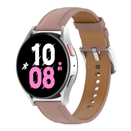 Luxe leren bandje - Oudroze - Samsung Galaxy Watch 4 - 40mm / 44mm