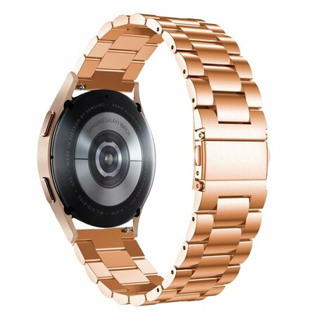 Samsung Galaxy Watch 4 Classic - 42mm & 46mm - Stalen schakelband - Rosé goud