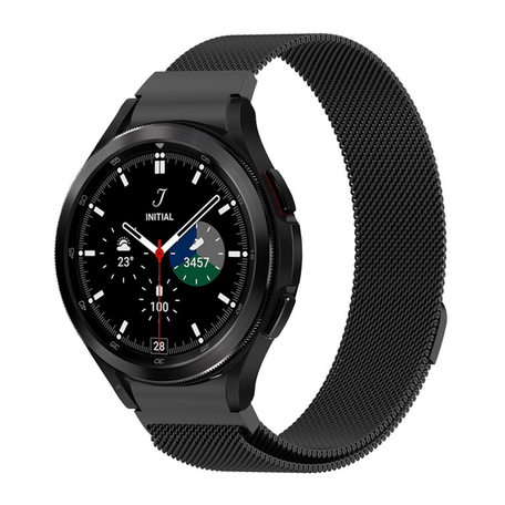 Samsung Galaxy Watch 4 Classic - 42mm / 46mm - Milanese bandje (ronde connector) - Zwart