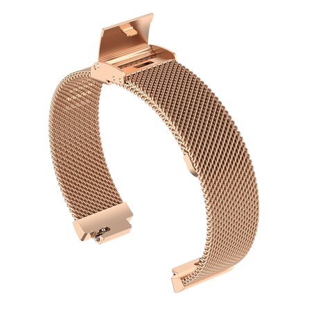 Fitbit Inspire Milanese bandje met gesp - Maat: Large  - Champagne Goud