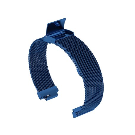 Fitbit Inspire Milanese bandje met gesp - Maat: Large  - Blauw