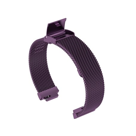 Fitbit Inspire Milanese bandje met gesp - Maat: Large  - Paars