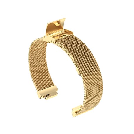 Fitbit Inspire Milanese bandje met gesp - Maat: Small  - Goud