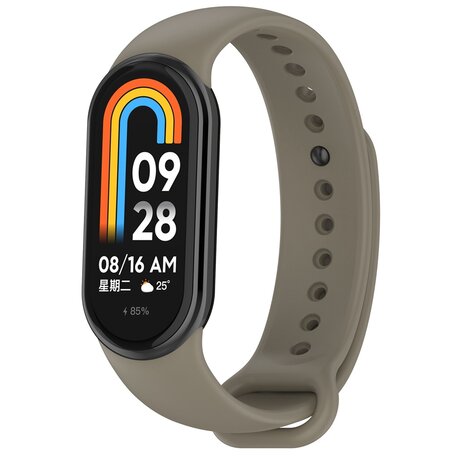 Siliconen bandje - Grijsbruin - Xiaomi Smart band 8