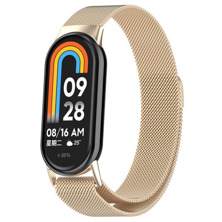 Milanese band - Vintage goud - Xiaomi Smart band 8