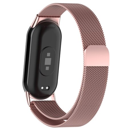 Milanese band - Rosé goud - Xiaomi Smart band 8