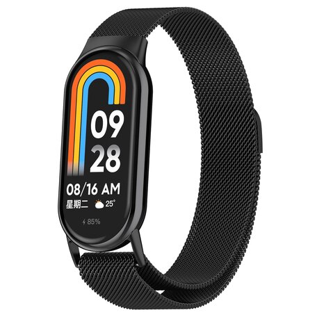 Milanese band - Zwart - Xiaomi Smart band 8