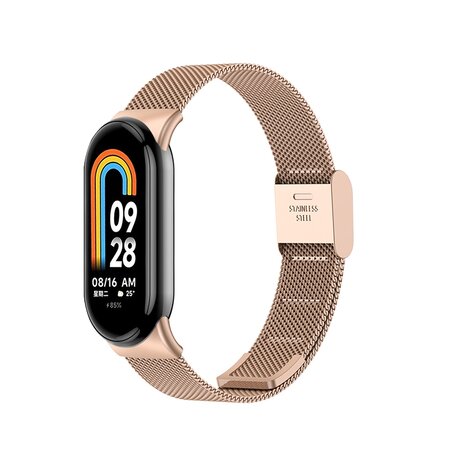 Milanese bandje - Champagne goud - Xiaomi Smart band 8