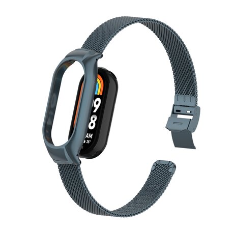 Milanese bandje met case - Space grey - Xiaomi Smart band 8