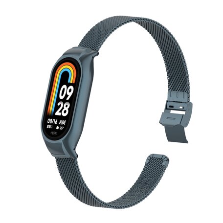 Milanese bandje met case - Space grey - Xiaomi Smart band 8