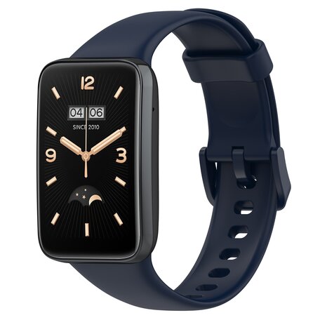 Siliconen sportbandje - Donkerblauw - Xiaomi Smart band 7 Pro