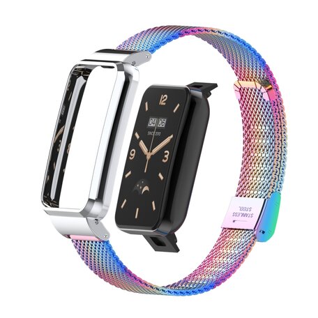 Milanese bandje met case - Multicolor - Xiaomi Smart band 7 Pro