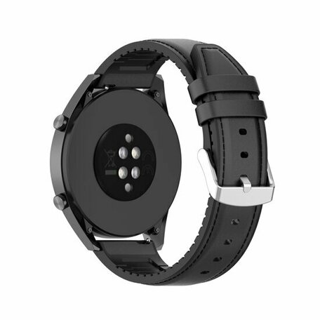 leer + siliconen bandje - Zwart - Samsung Galaxy Watch 6 - 40mm & 44mm