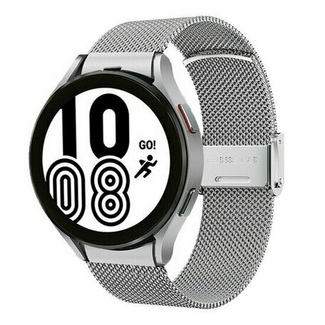 Milanese bandje met klemsluiting - Zilver - Samsung Galaxy Watch 6 - 40mm & 44mm