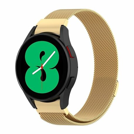 Milanese bandje (ronde connector) - Goud - Samsung Galaxy Watch 6 - 40mm & 44mm