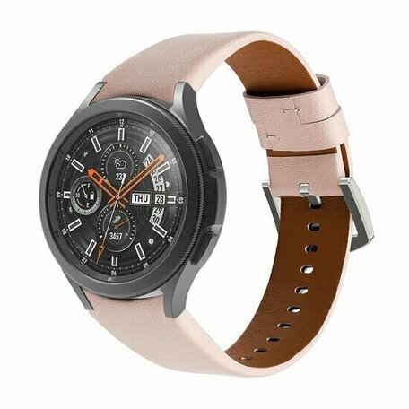 leren bandje - Lichtroze - Samsung Galaxy Watch 6 - 40mm & 44mm