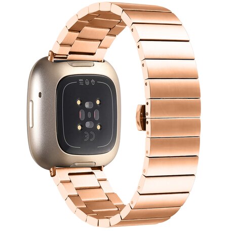 Fitbit Versa 3/4 & Sense 1/2 metalen schakelband - Champagne goud