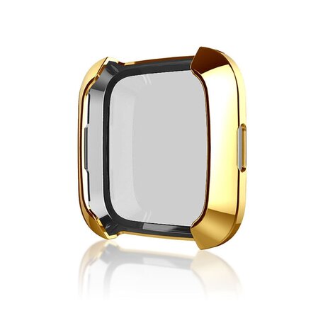 Fitbit Versa 1 soft TPU case (volledig beschermd) - Goud