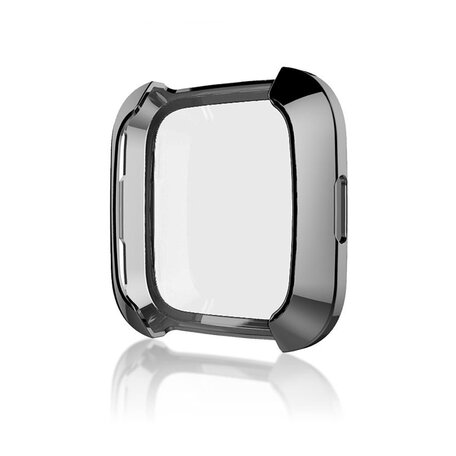 Fitbit Versa 1 soft TPU case (volledig beschermd) - Zwart