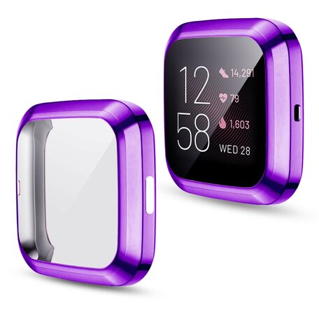 Fitbit Versa 2 Soft TPU case (volledig beschermd) - Paars