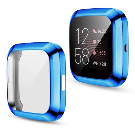 Fitbit Versa 2 Soft TPU case (volledig beschermd) - Blauw