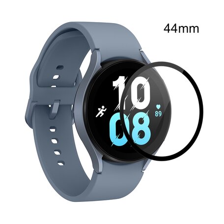 Screen protector tempered glass - Full cover - Geschikt voor de Samsung Galaxy Watch 5 - 44mm