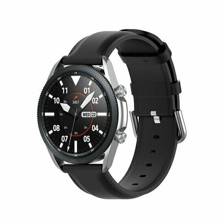 Garmin Venu 2 & 3 - Classic leren bandje - Zwart - leather