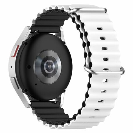 Garmin Vivoactive 5 / Vivoactive 3 - Ocean Style bandje - Wit / zwart