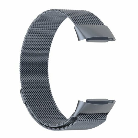 Milanese bandje - Grijs - Geschikt voor FitBit Charge 5 & 6