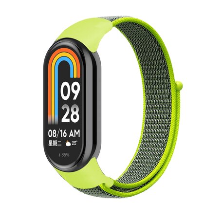 Sport loop nylon bandje - Neon groen - Xiaomi Smart band 8