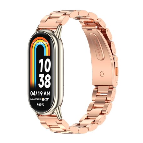 Stalen schakelband - Rosé goud - Xiaomi Smart band 8