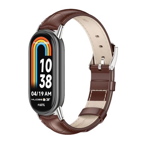 Echt leren bandje - Donkerbruin - Xiaomi Smart band 8