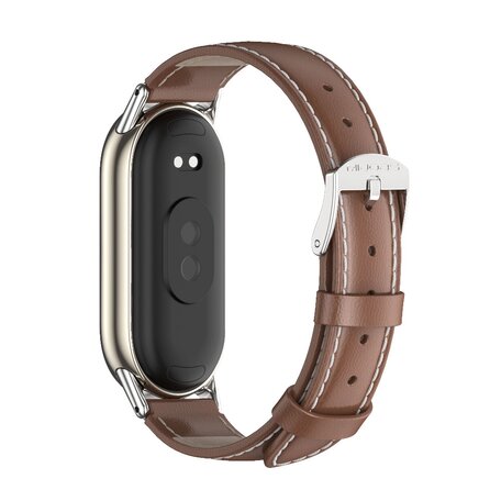 Echt leren bandje - Bruin - Xiaomi Smart band 8