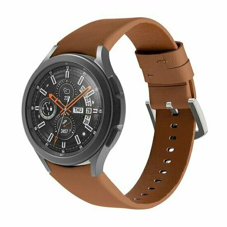 leren bandje - Bruin - Samsung Galaxy Watch 6 Classic - 47mm & 43mm