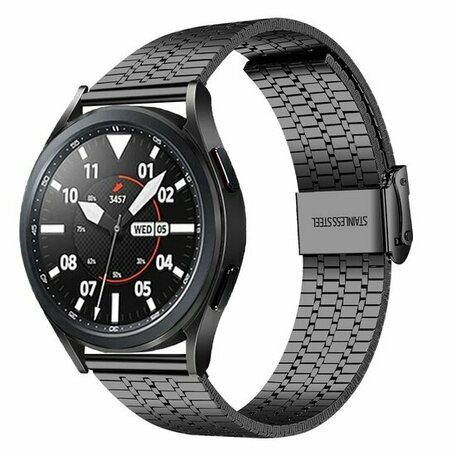Stalen bandje - Zwart - Samsung Galaxy Watch 6 Classic - 47mm & 43mm