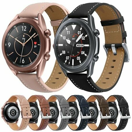 Premium Leather bandje - Oudroze - Samsung Galaxy Watch 6 Classic - 47mm & 43mm