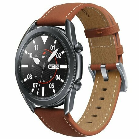 Premium Leather bandje - Bruin - Samsung Galaxy Watch 6 Classic - 47mm & 43mm
