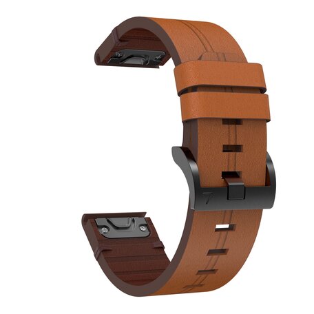 Leren bandje - Bruin - Garmin Fenix 7S / 6S / 5S & Instinct 2s