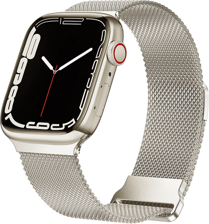 Milanese band - Sterrenlicht / Starlight - Extra sterke magneet - Geschikt voor Apple Watch 42mm / 44mm / 45mm / 49mm