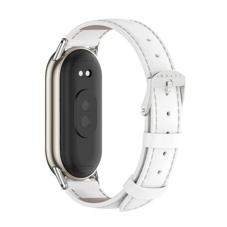 Echt leren bandje - Wit - Xiaomi Smart band 8