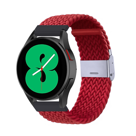Garmin Venu / Sq / Sq2 / 2 plus - Braided nylon bandje - Rood