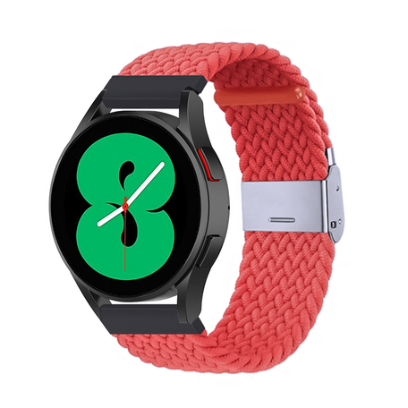 Garmin Venu / Sq / Sq2 / 2 plus - Braided nylon bandje - Lichtrood